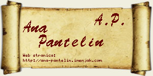 Ana Pantelin vizit kartica